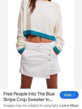 Free people into the blue sweater